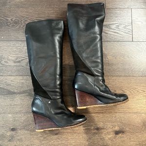 Black wedge UGG boots